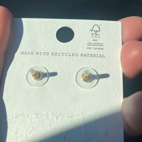 Madewell Cutout Puffy Heart Drop Earrings. New - Picture 4 of 4